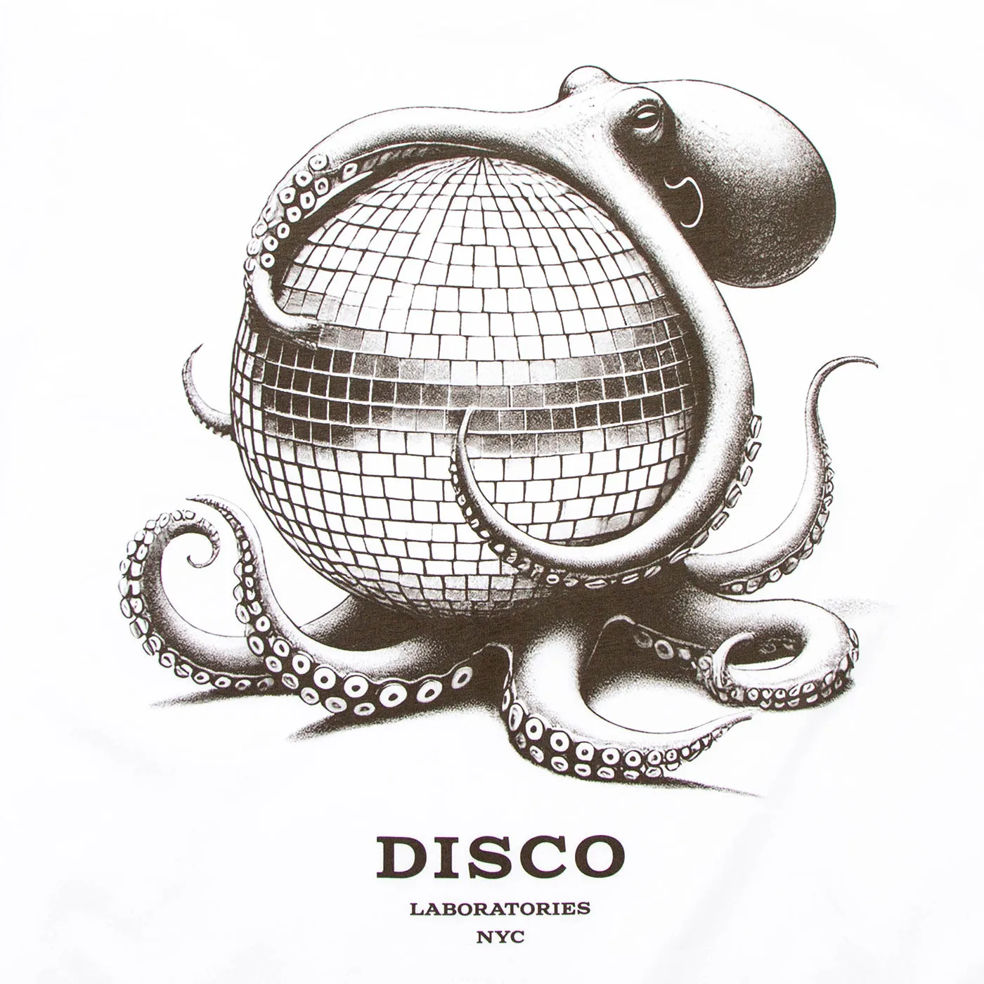 Octo Disco Labs NYC Front Print - Tshirt - White