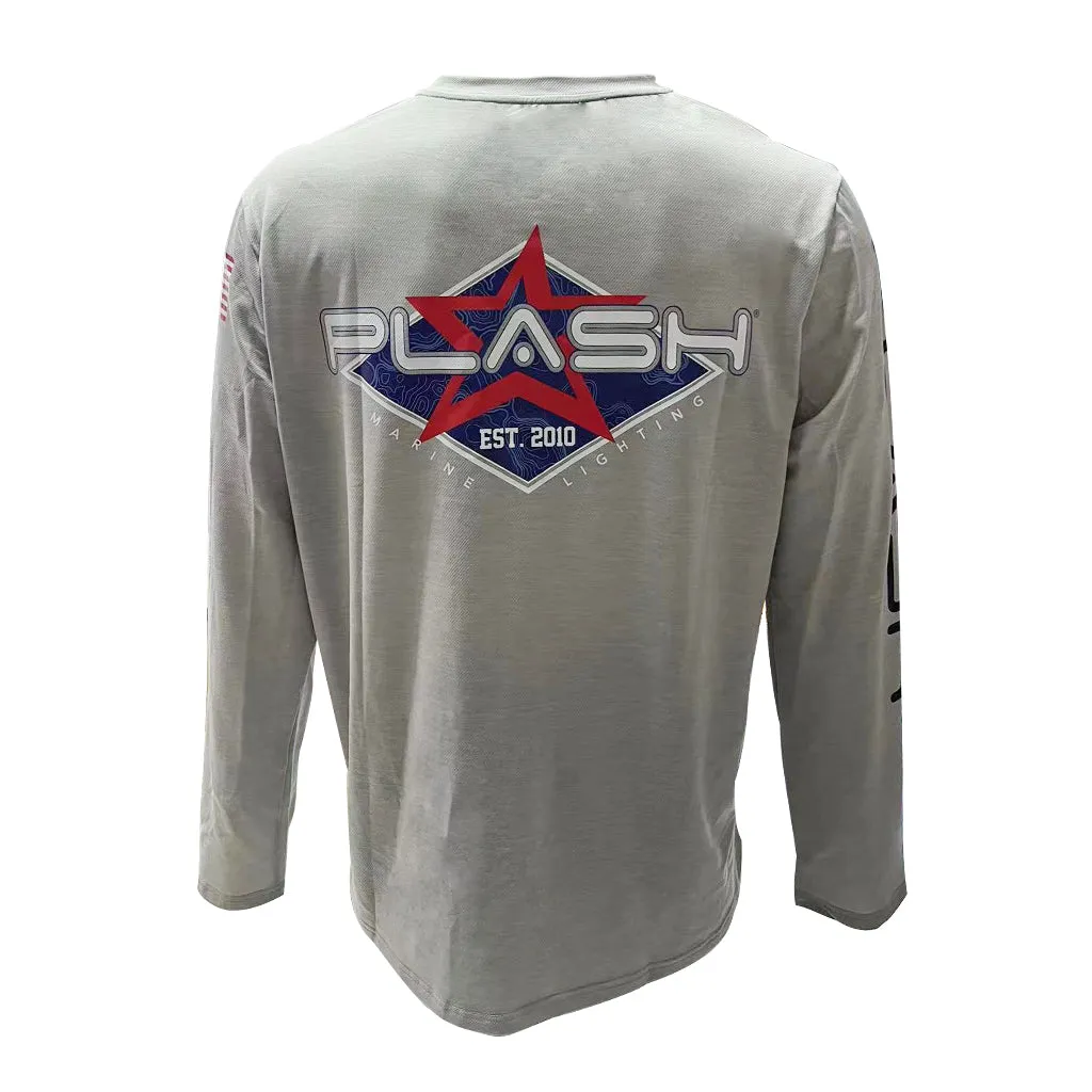 PLASH | Performance LS Fishing Shirts | Light Gray