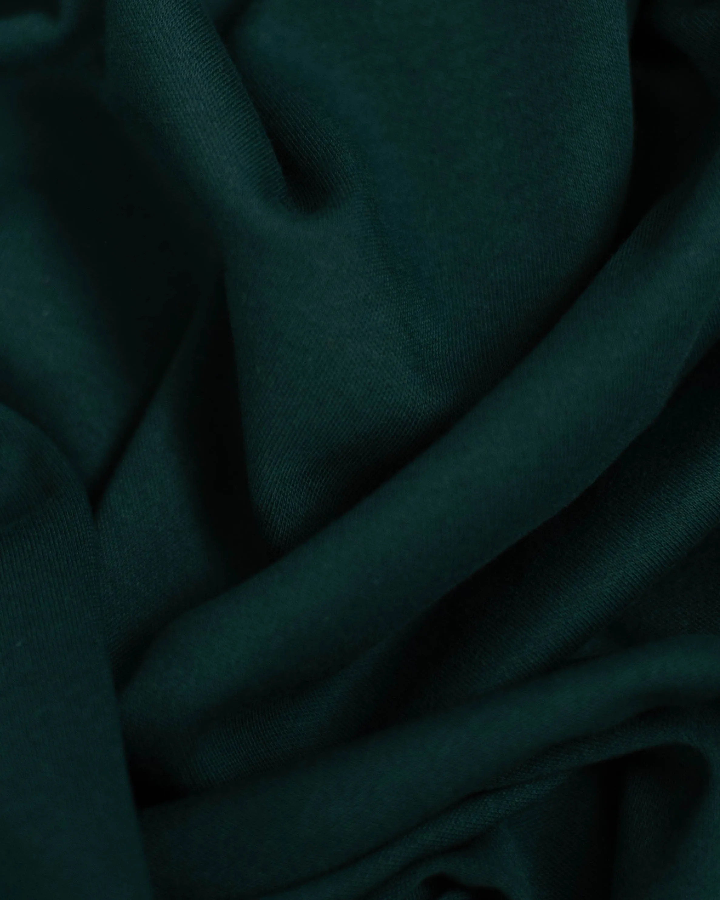 Rich Emerald Organic Cotton Double Knit Jersey