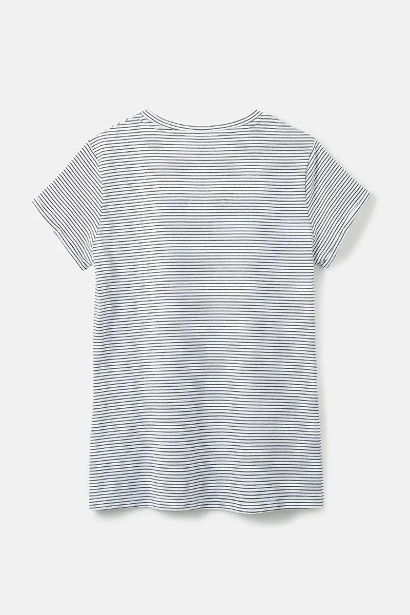 Seashore T Shirt - Cloud Midnight Stripe