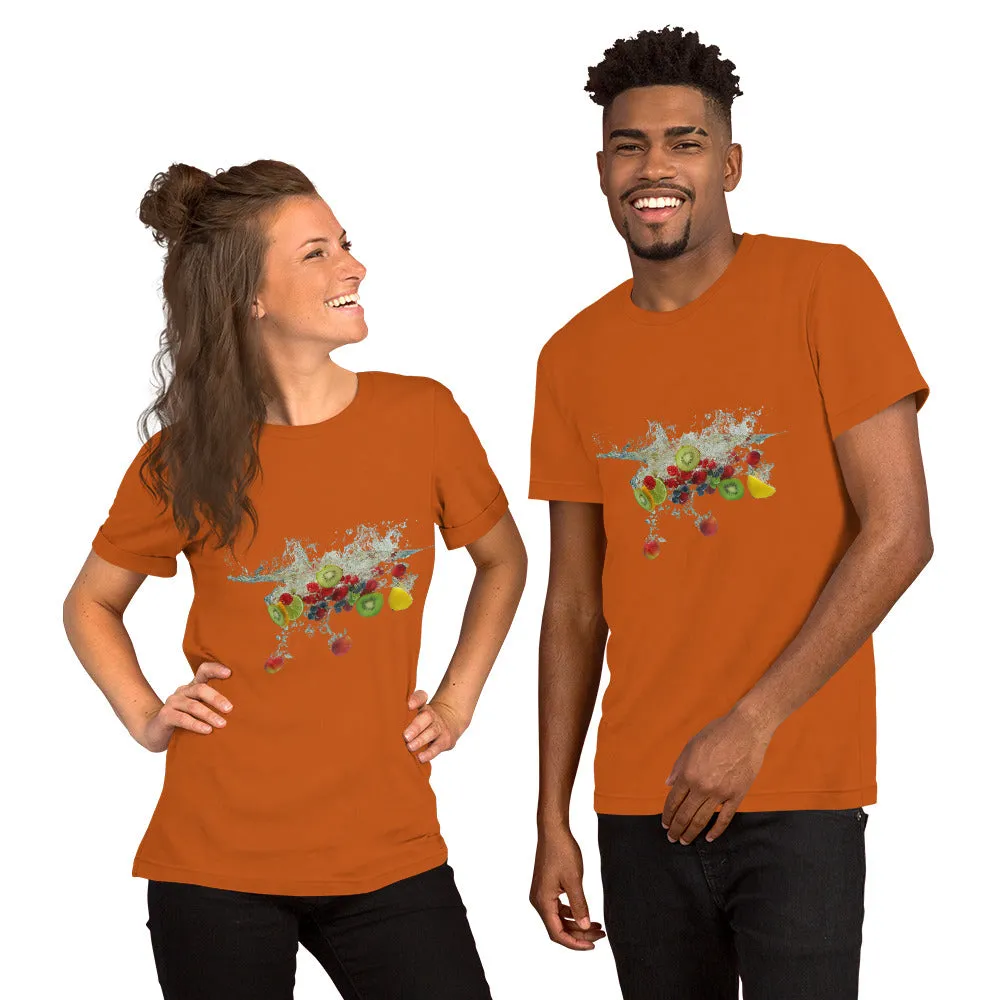 Splash of Summer" Unisex Fruit Water Tee - Soft & Stretchy