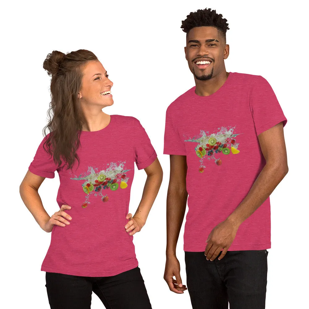 Splash of Summer" Unisex Fruit Water Tee - Soft & Stretchy