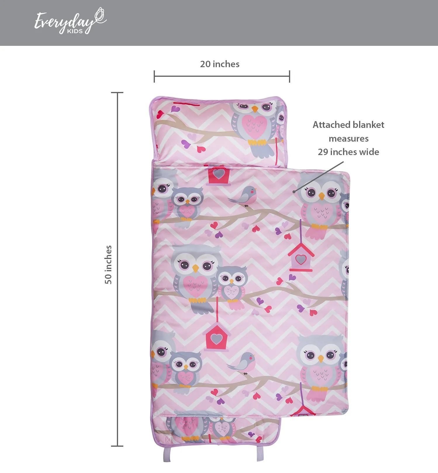 Sweet Owls Nap Mat with Pillow