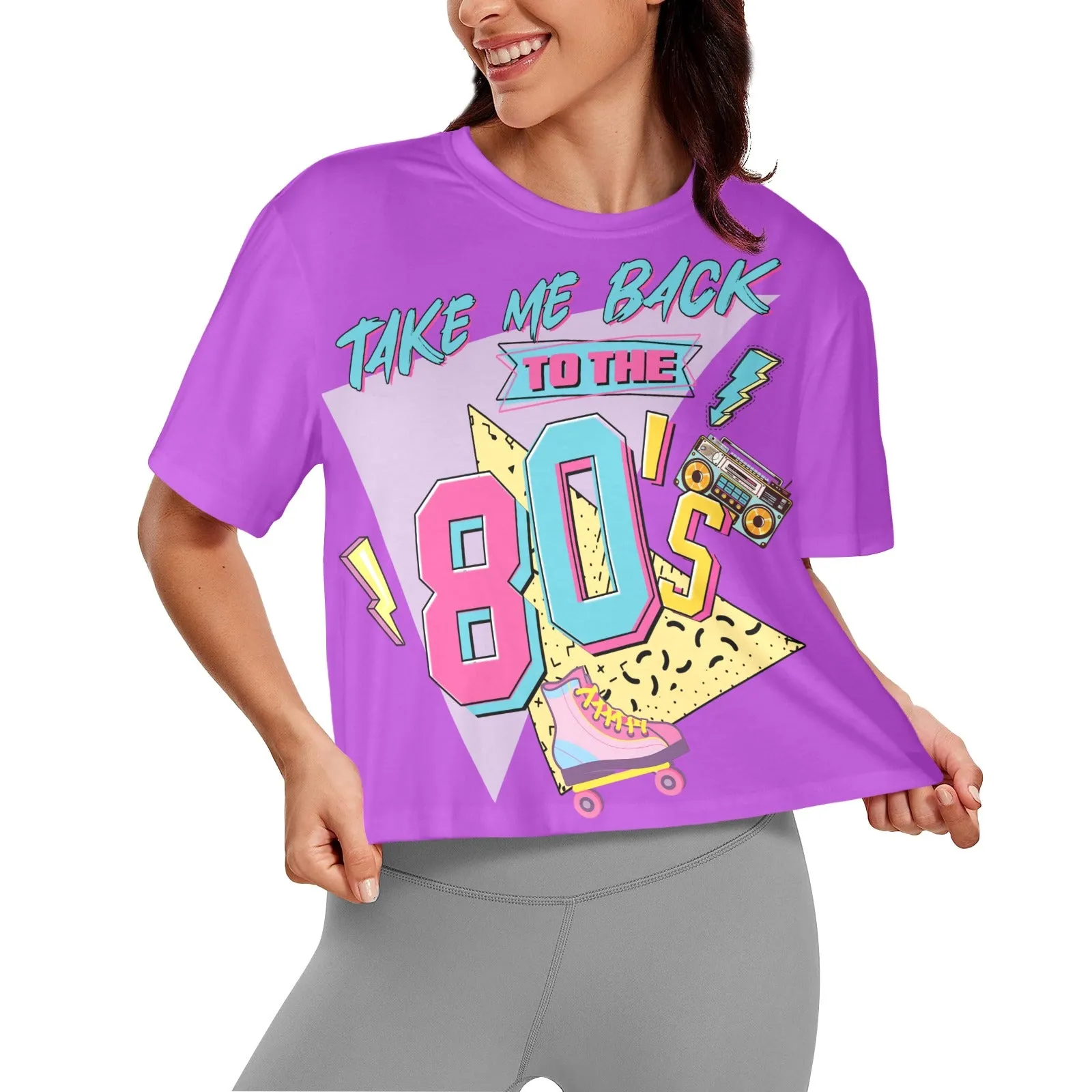 Take me Back to the 80's  Women's Cropped T-Shirt