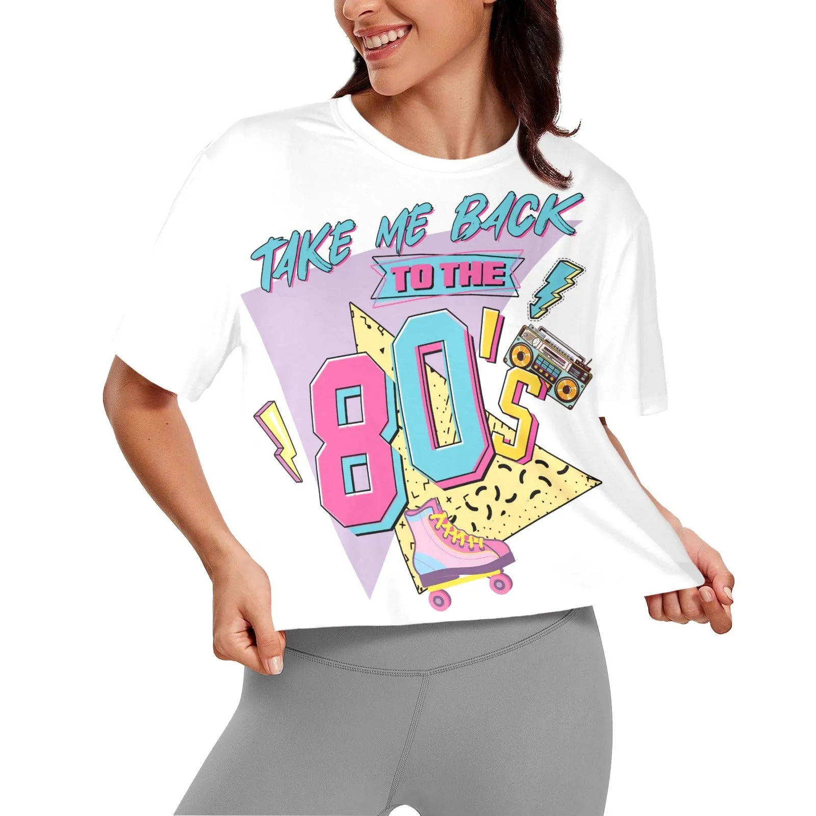 Take me Back to the 80's  Women's Cropped T-Shirt