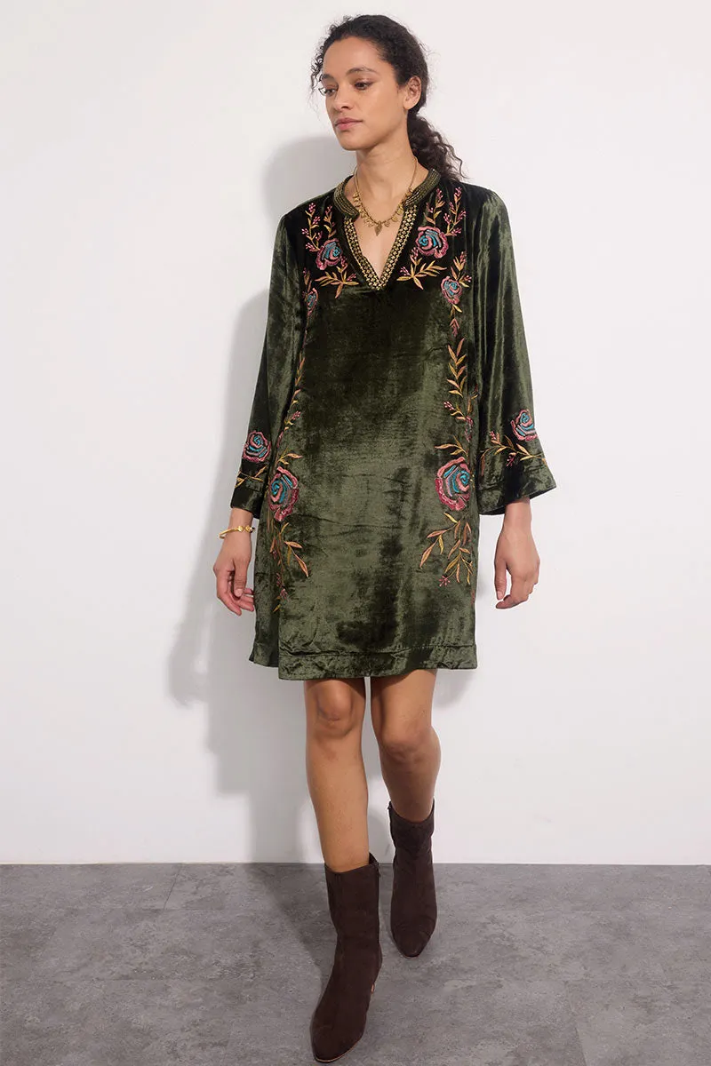 Talia Floral Embroidered Dress