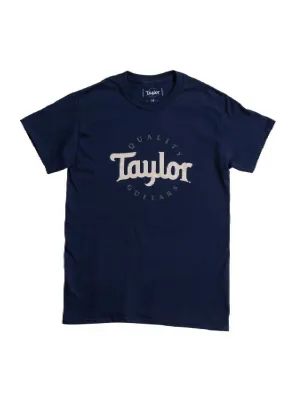 Taylor Mens Two-Color Logo T-Shirt, Navy, Large