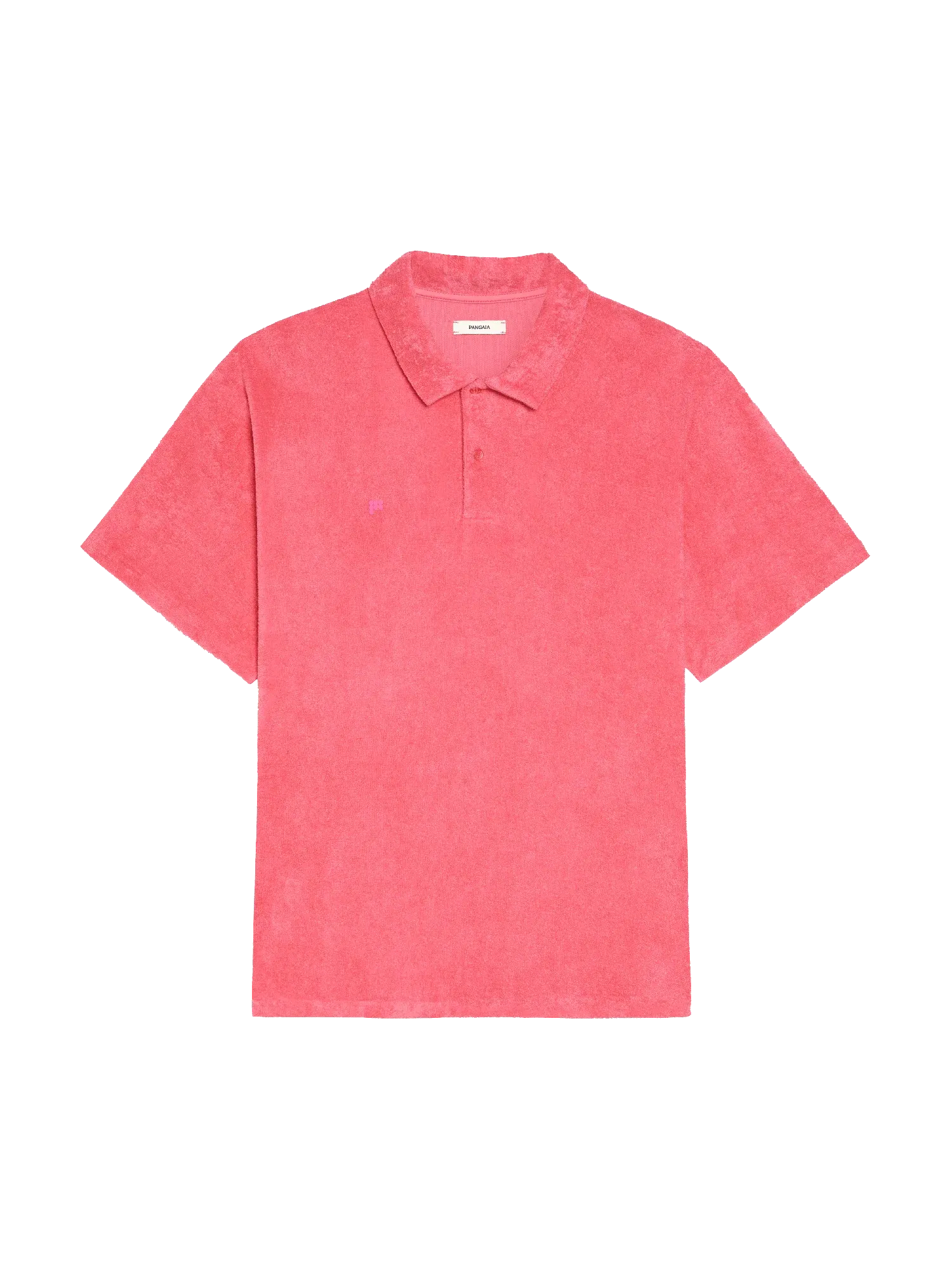 Towelling Polo Shirt—lotus pink