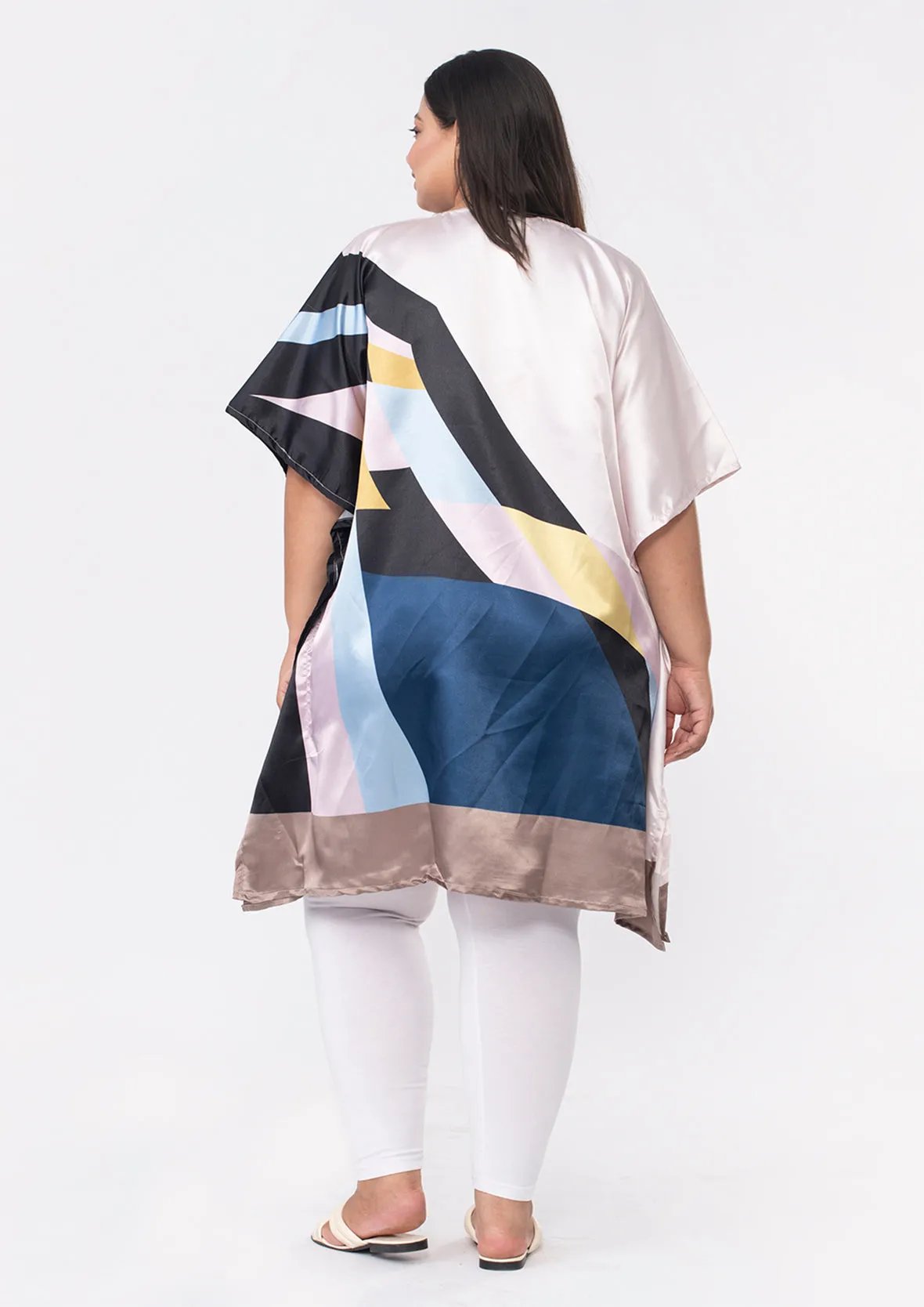 V-Neck Printed Short Kaftan