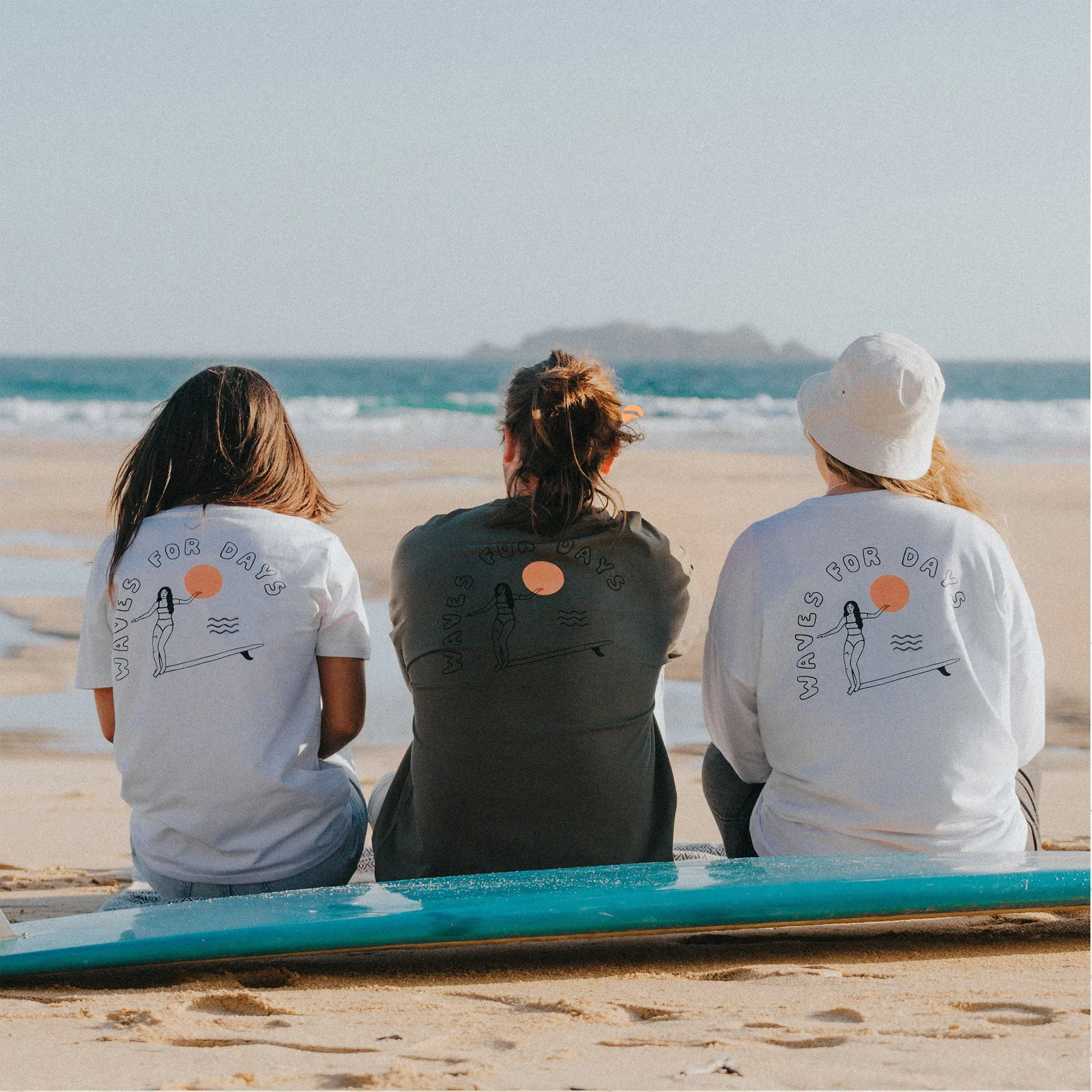 Waves for Days Oversized Long Sleeve T-Shirt