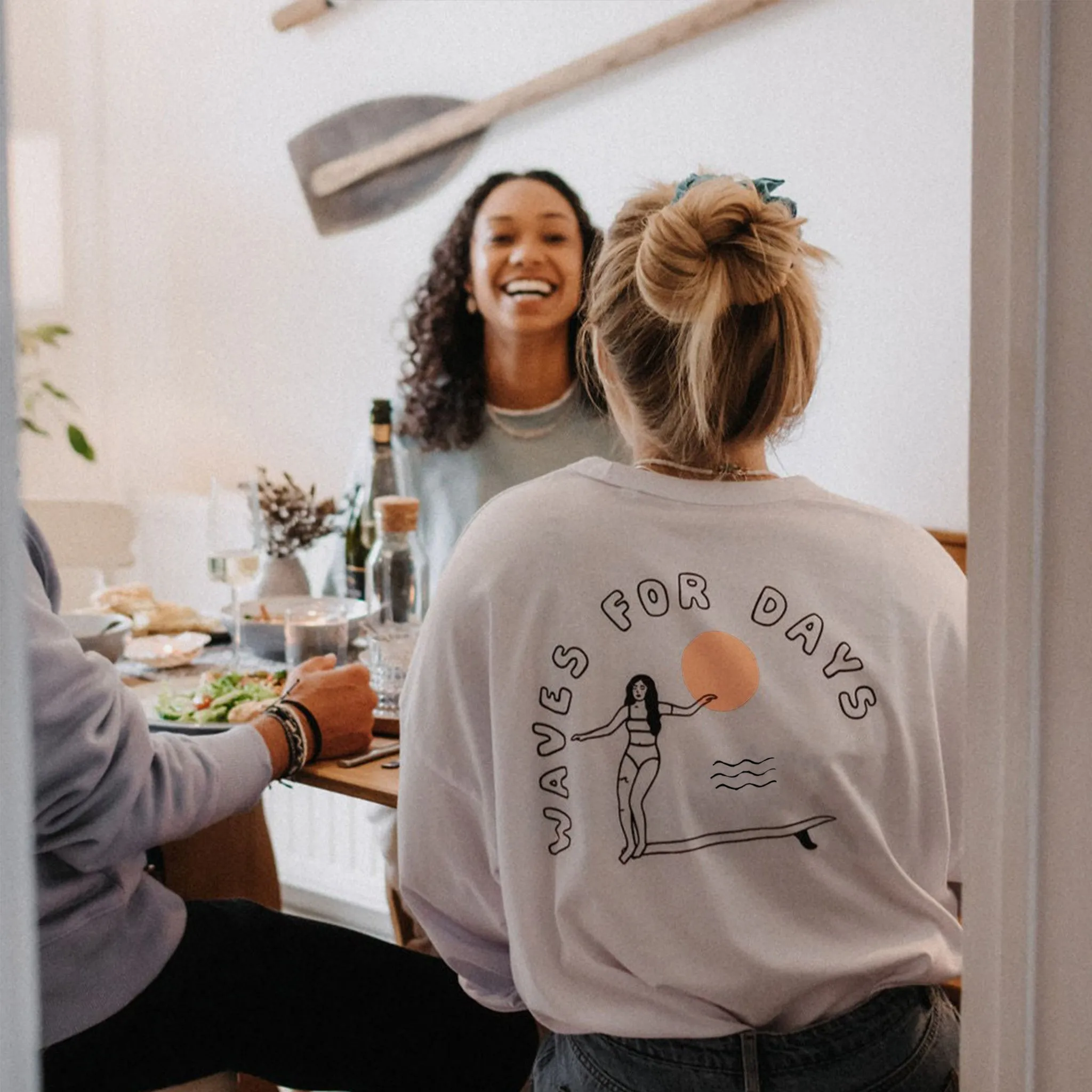 Waves for Days Oversized Long Sleeve T-Shirt