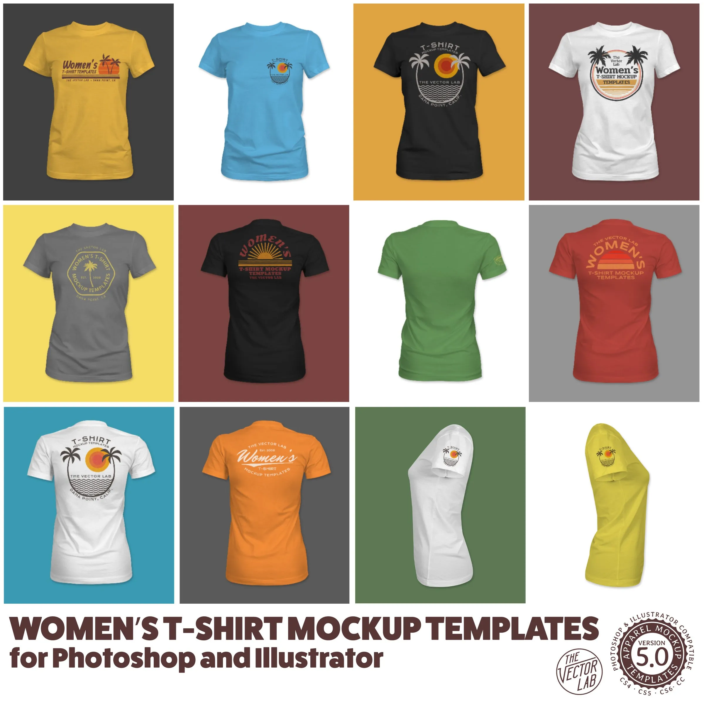 Women's T-Shirt Mockup Templates